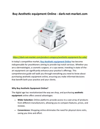 Buy Aesthetic equipment Online - dark-net-market