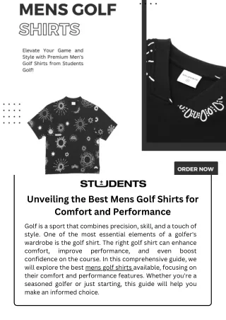 Unveiling the Best Mens Golf Shirts for Comfort and Performance