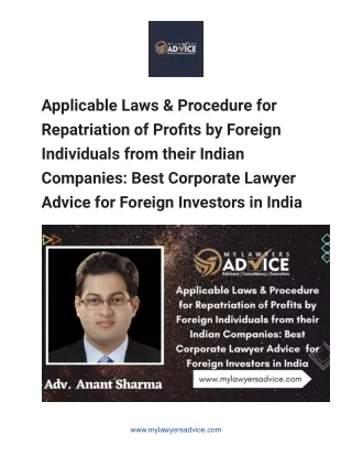 Applicable Laws & Procedure for Repatriation of Profits by Foreign - Google Docs