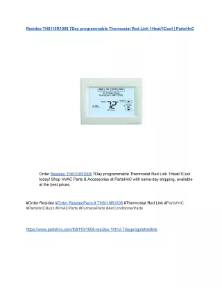 Resideo TH8110R1008 7Day programmable Thermostat Red Link 1Heat_1Cool _ PartsHnC