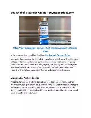 Buy Anabolic Steroids Online - buyusapeptides