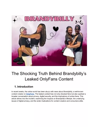 The Shocking Truth Behind Brandybilly’s Leaked OnlyFans Content