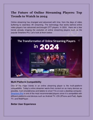 The Future of Online Streaming Players Top Trends to Watch in 2024