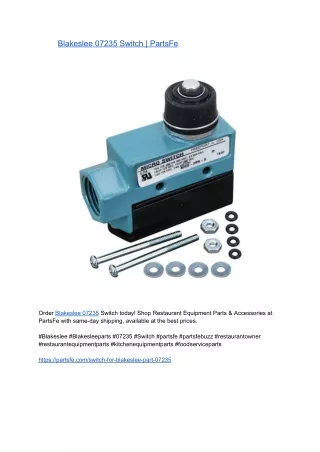 Blakeslee 07235 Switch _ PartsFe
