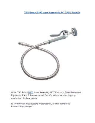 T&S Brass B100 Hose Assembly 44 T&S  PartsFe