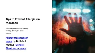 Allergy Treatment in jaipur By - General physician in jaipur