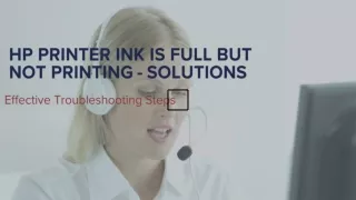 (1–855–233–5515) HP Printer Ink Full But Not Printing? Troubleshooting Tips & Solution