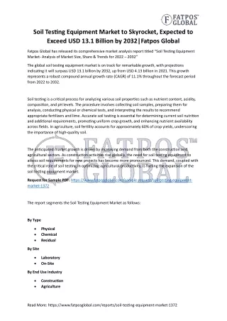 Soil Testing Equipment Market