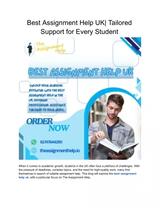 Best Assignment Help UK|Tailored Support for Every Student