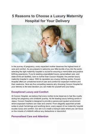 cocoon the best birthing center in jaipur