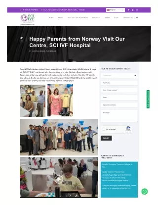 Happy Parents from Norway Visit Our Centre, SCI IVF Hospital