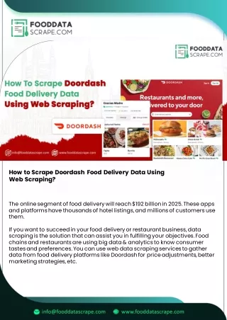 How to Scrape Doordash Food Delivery Data Using Web Scraping?