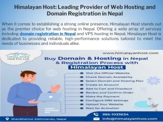 Himalayan Host Leading Provider of Web Hosting and Domain Registration in Nepal