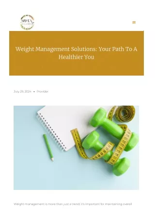Achieve Sustainable Weight Loss with SOTA Wellness!