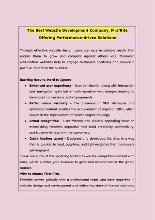The Best Website Development Company