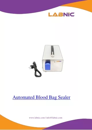 Automated Blood Bag Sealer 5 Kg