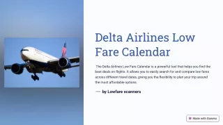 Delta airlines low fare calendar