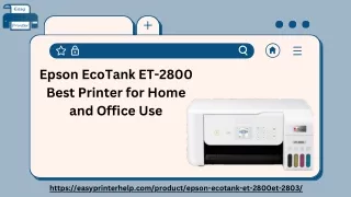 Epson EcoTank ET-2800 Best Printer for Home and Office Use