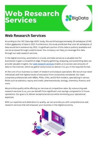 Top Web Research Services for Accurate Data Collection