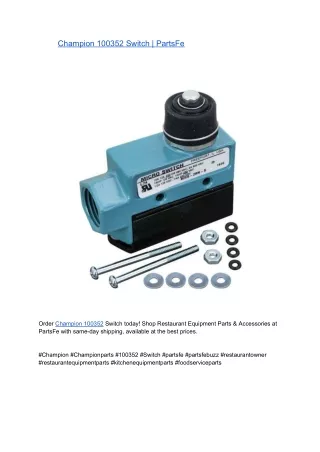 Champion 100352 Switch _ PartsFe