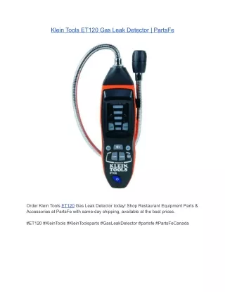 Klein Tools ET120 Gas Leak Detector | PartsFe