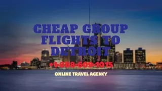 Cheap Group Flights to Detroit