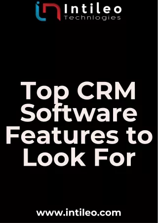 Top CRM Software Features to Look For