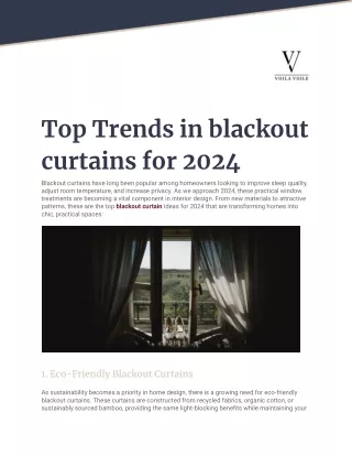 Top Trends in blackout curtains for 2024