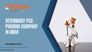 Best Veterinary PCD Pharma Company in India