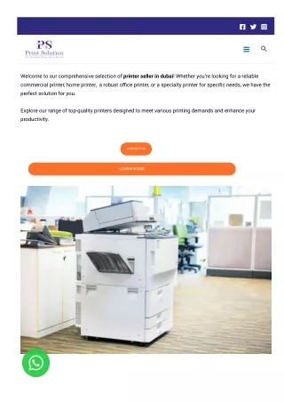 Find the Best Printer Seller in Dubai for All Your Printing Needs