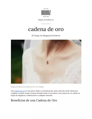 cadena de oro