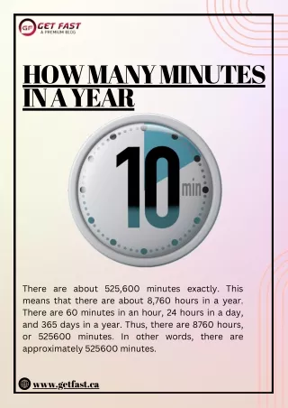 How Many Minutes In a Year