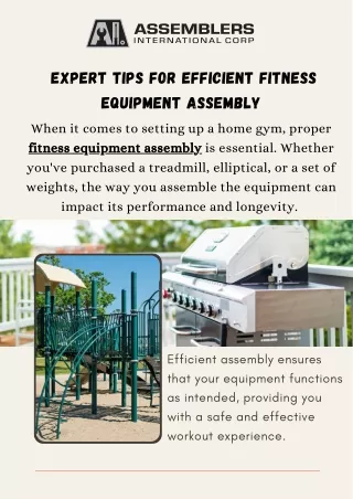 Professional Fitness Equipment Assembly Services  Assemblers International