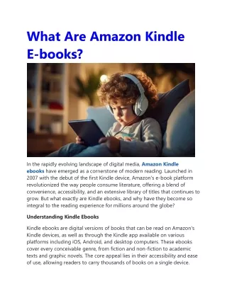 Explore Millions of eBooks on Amazon for Your Kindle Device
