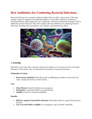 Best Antibiotics for Combating Bacterial Infections.
