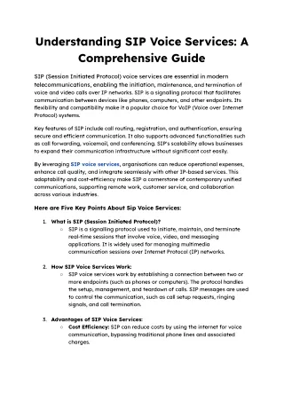 Understanding SIP Voice Services_ A Comprehensive Guide