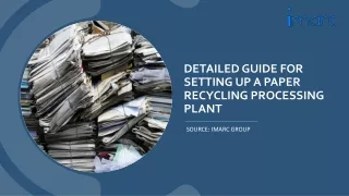 Setting Up a Paper Recycling Processing Unit PDF