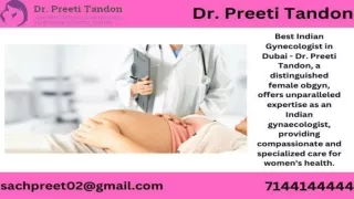 Best Indian Gynecologist In Dubai