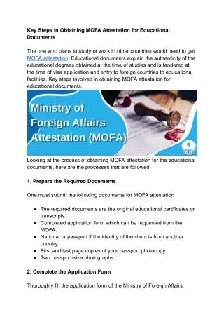 Key Steps in Obtaining MOFA Attestation for Educational Documents.docx