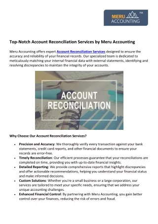 account reconciliation services