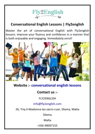 Conversational English Lessons | Fly2english