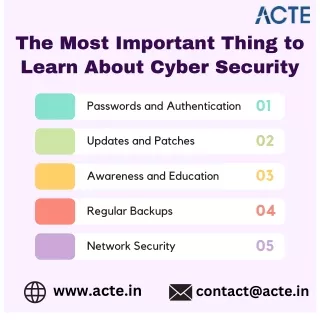 The Most Important Thing to Learn About Cyber Security