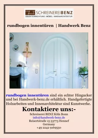 rundbogen innentüren   Handwerk Benz