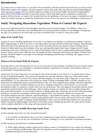 Properly Getting Through Unsafe Vegetation: When to Get in touch with the Pros