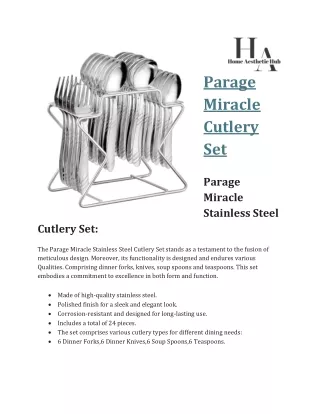 Best Parage Miracle Cutlery Set