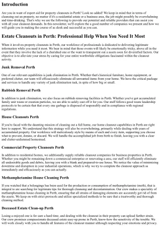 Estate Cleanouts in Perth: Professional Help When You Need It Most
