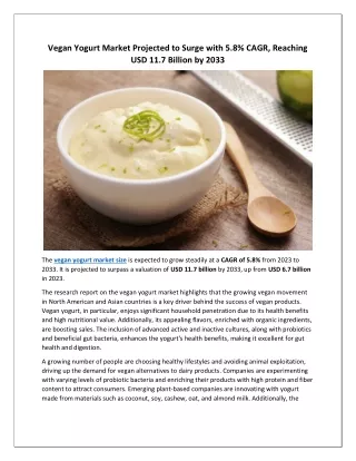 Vegan Yogurt Market