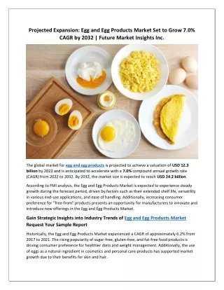 Egg and Egg Products Market