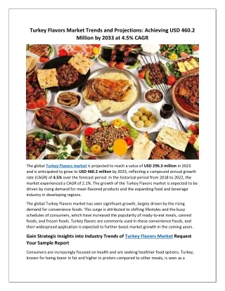 Turkey Flavors Market