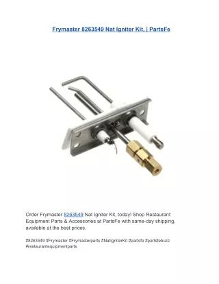 Frymaster 8263549 Nat Igniter Kit,  PartsFe
